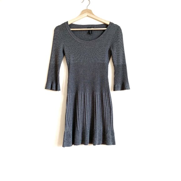 H&M | Mini Knitted Grey Dress - Picture 1 of 6